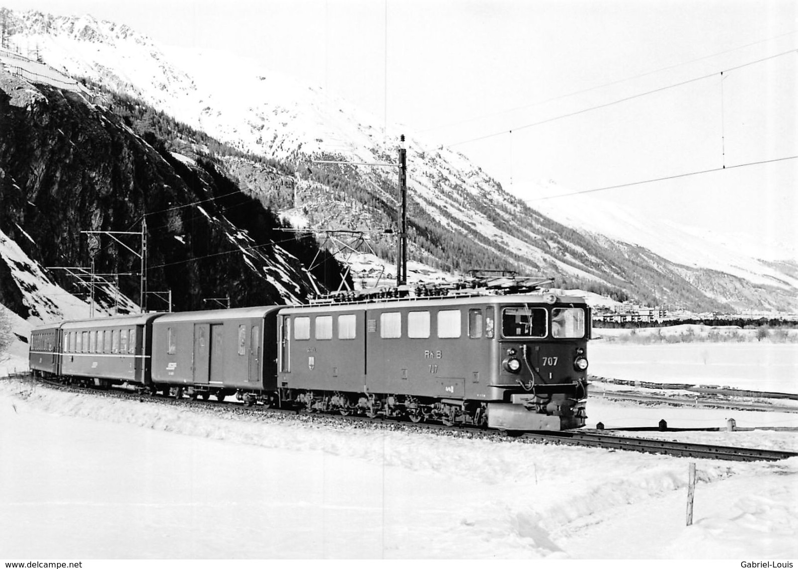 BVA - Scuol à Celerina Ge 6/6 III 707 / Ems - Rhätische Bahn - RhB - R.h.B. Ligne De Chemin De Fer Train - Celerina/Schlarigna