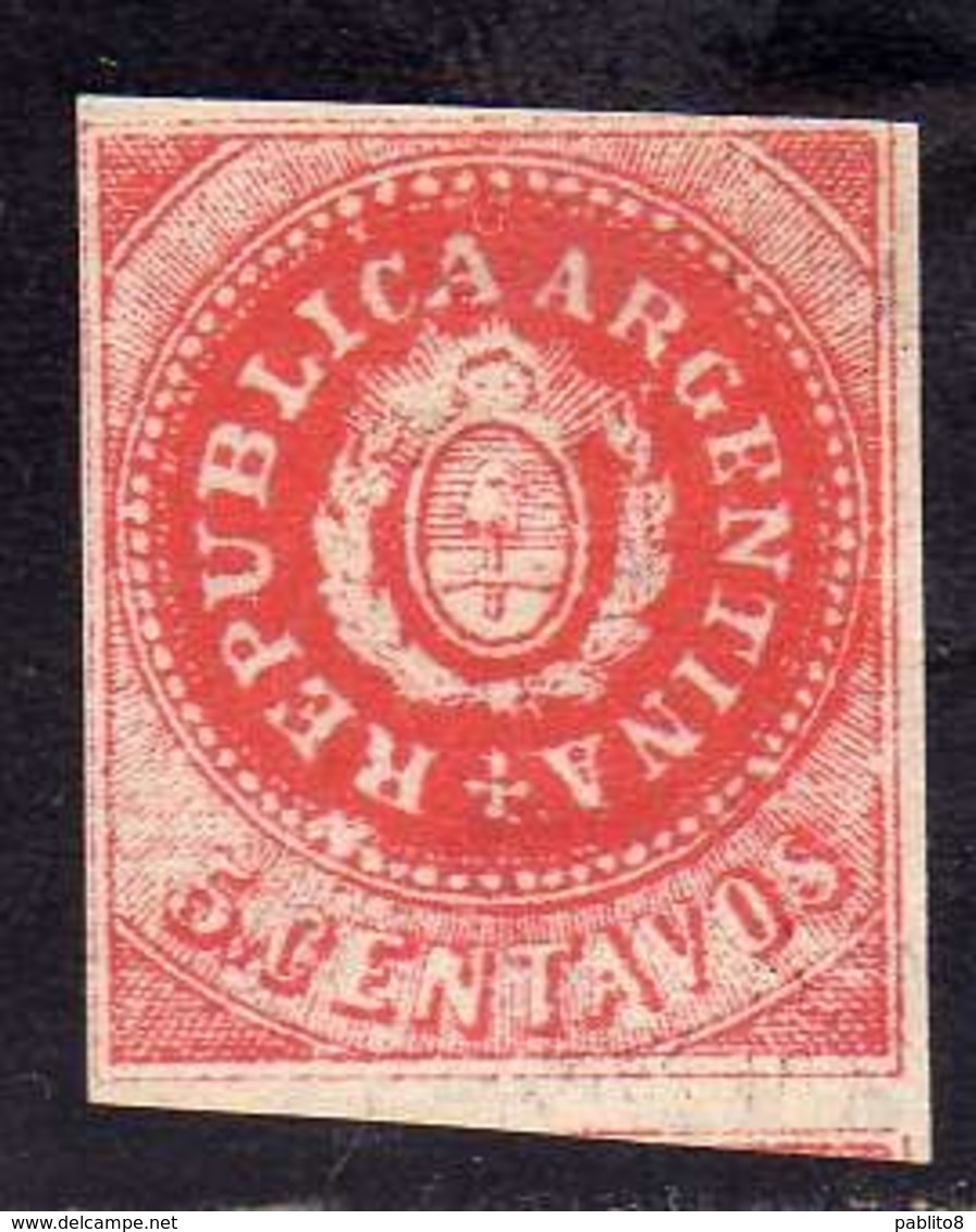 ARGENTINA 1863 SEAL OF REPUBLIC CENT. 5c MLH - Unused Stamps