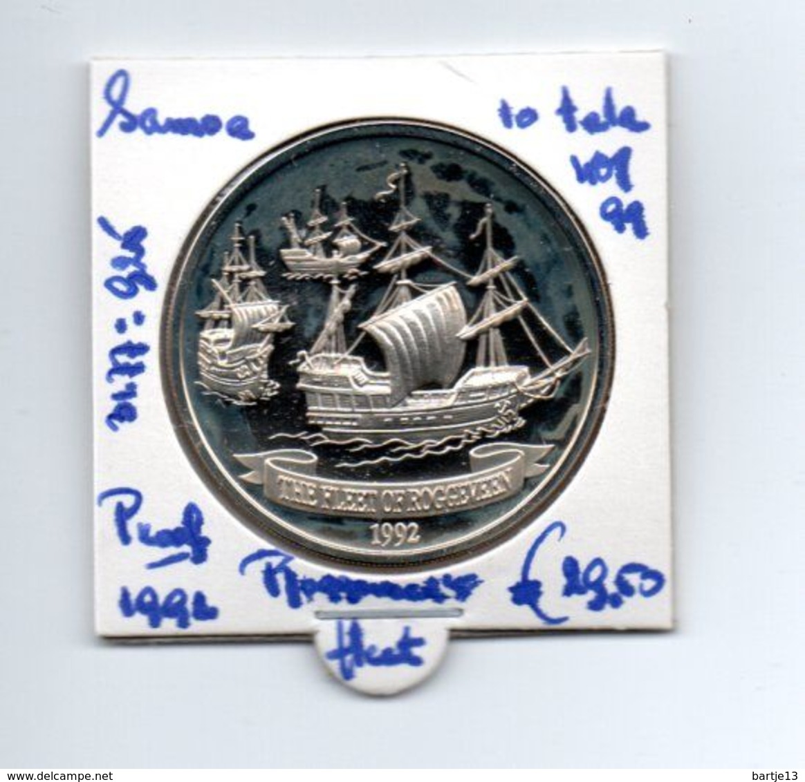 SAMOA 120 TALA 1992 ZILVER PROOF ROGGEVEEN'S FLEET - Samoa