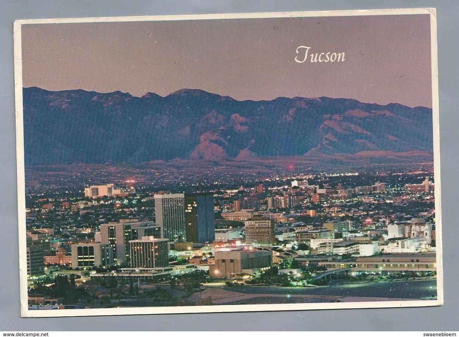 US.- TUCSON, ARIZONA AT SUNDOWN. CATALINA MOUNTAINS. - Tucson