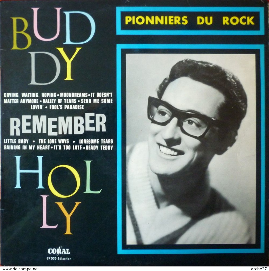 BUDDY HOLLY - LP- 33T - Disque Vinyle - Remember - 97035 - Rock