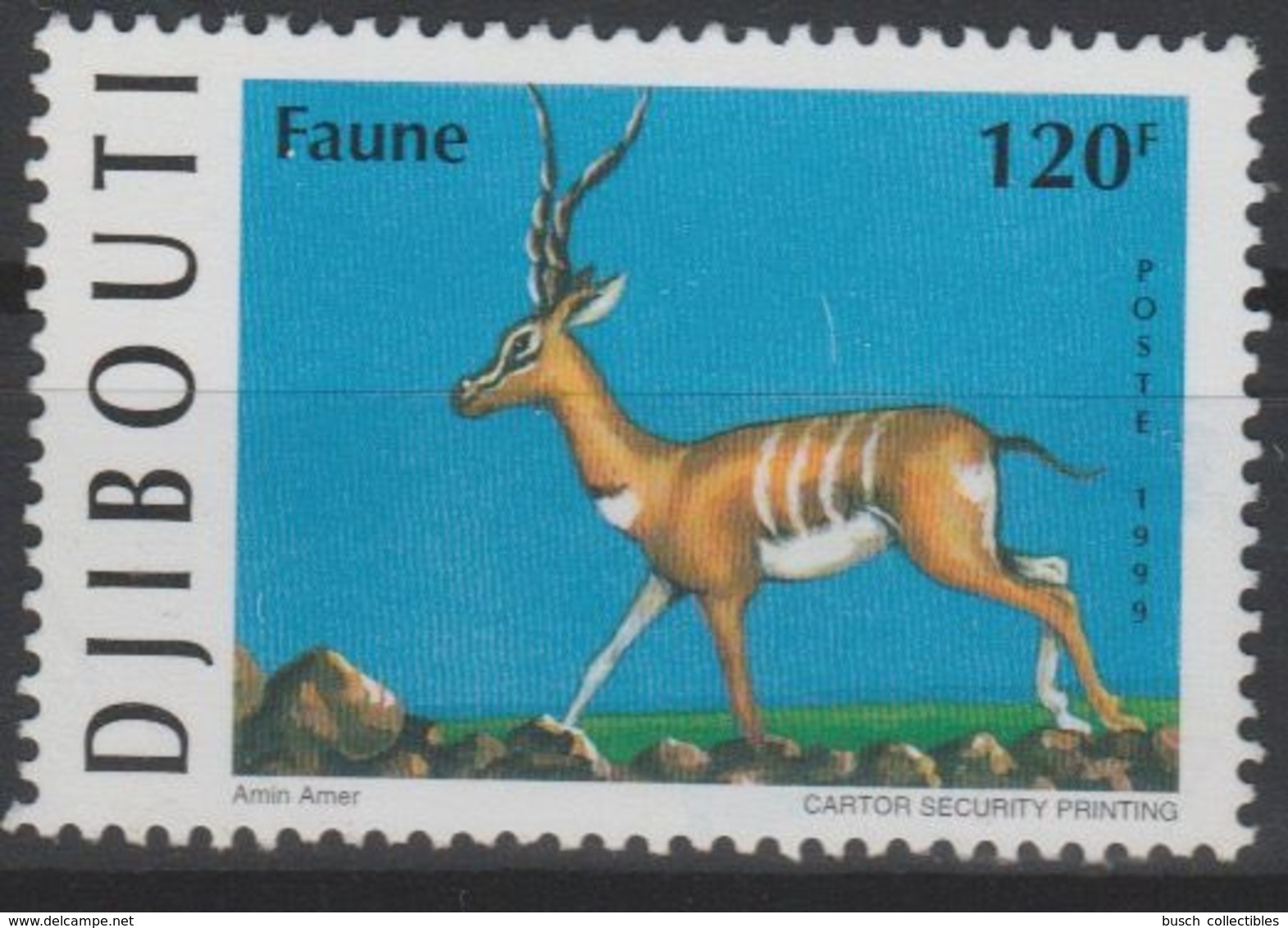 Djibouti Dschibuti 1999 Mi. 675 Oblitéré Used Gazelle Faune Fauna RARE - Djibouti (1977-...)