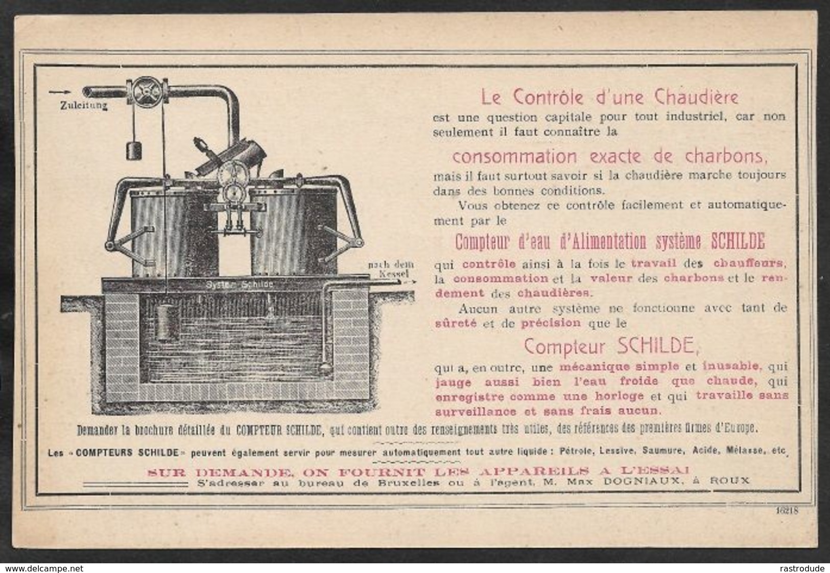 1906 BELGIQUE - PRÉOBLITÉRÉ 1C A GAND  - IMPRIMÉ PUBLICITÉ CONSTRUCTION MACHINES CHAUDIÈRE MÉCANIQUE - Roulettes 1900-09