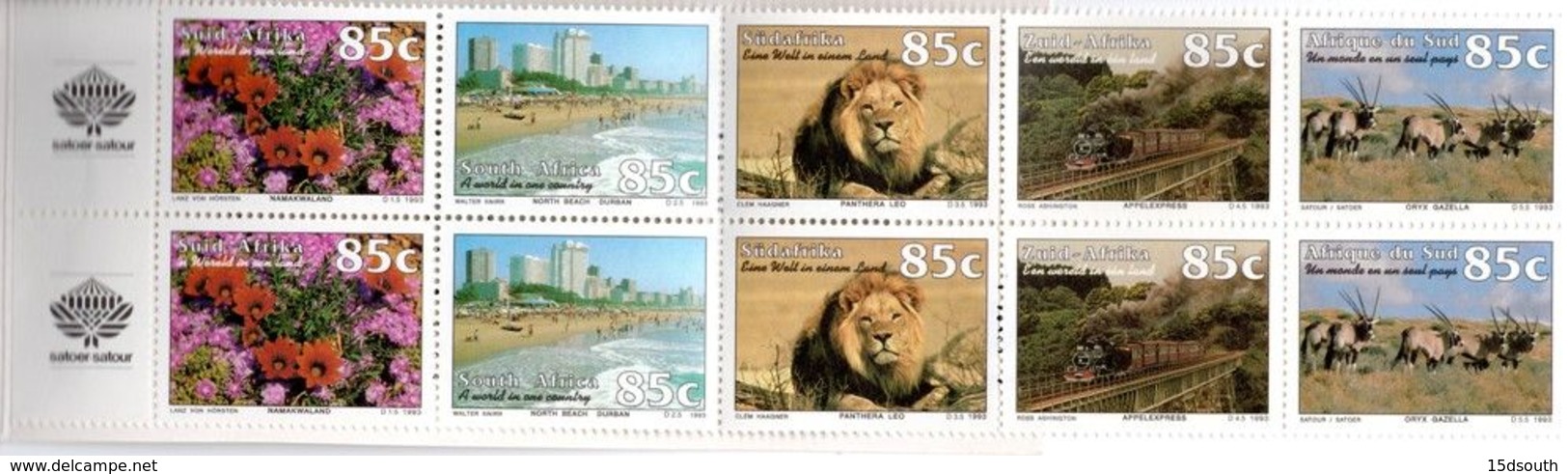 South Africa - 1993 Tourism Booklet Set (**) # SG SB26 - Booklets