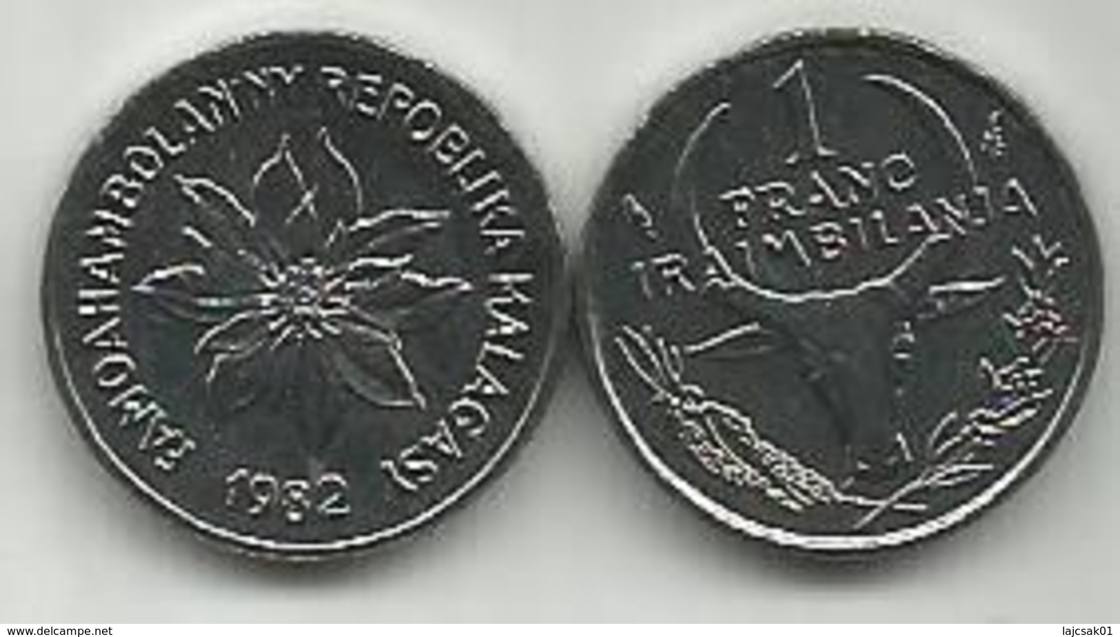 Madagascar 1 Franc 1982. KM#8 - Madagascar