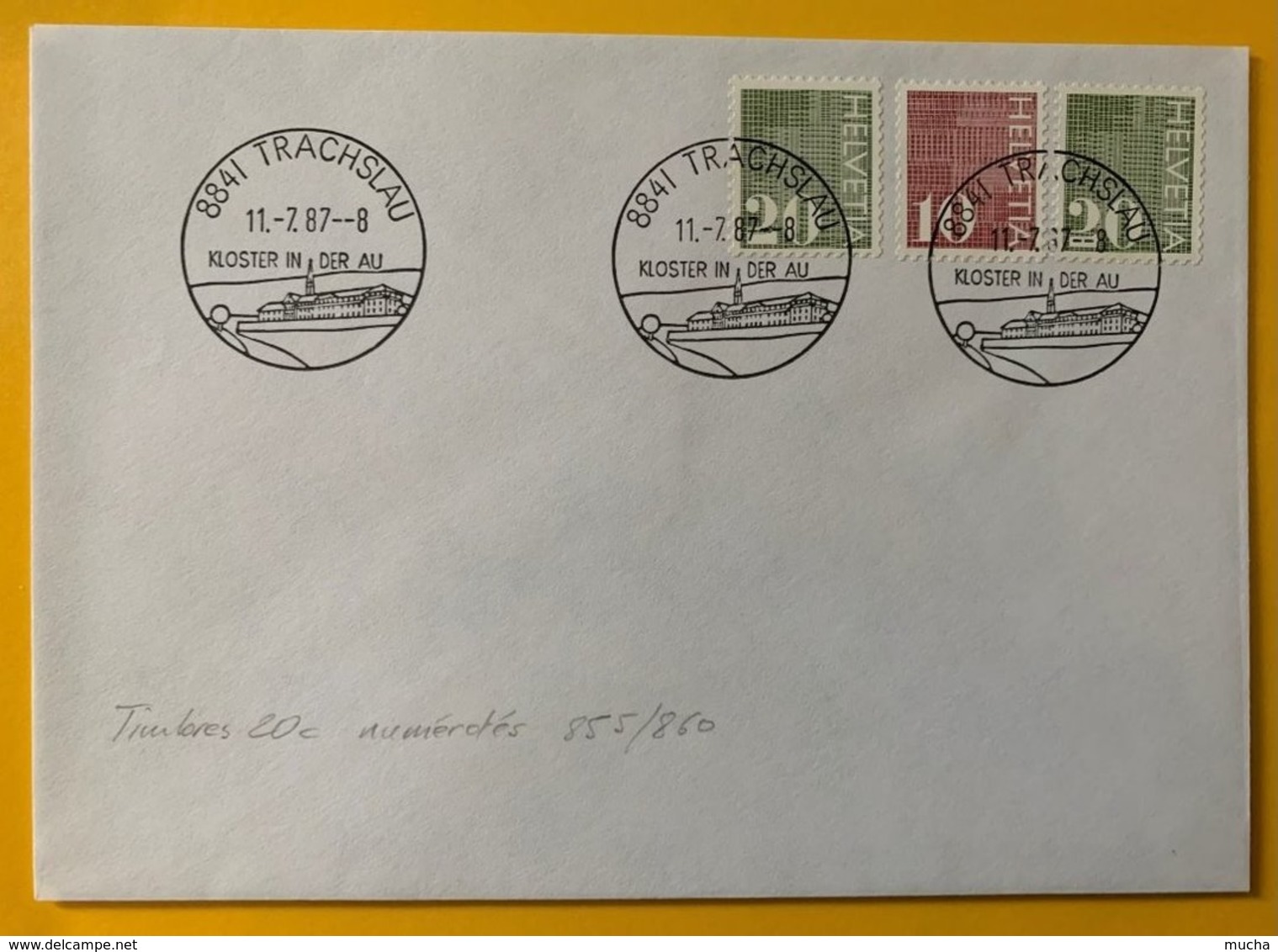 10217 -  Timbres Automates 1970 10 Ct & 2x 20ct , Les 2o Ct Avec Nos  Sur Enveloppe Trachslau 11.07.1987 - Francobolli In Bobina