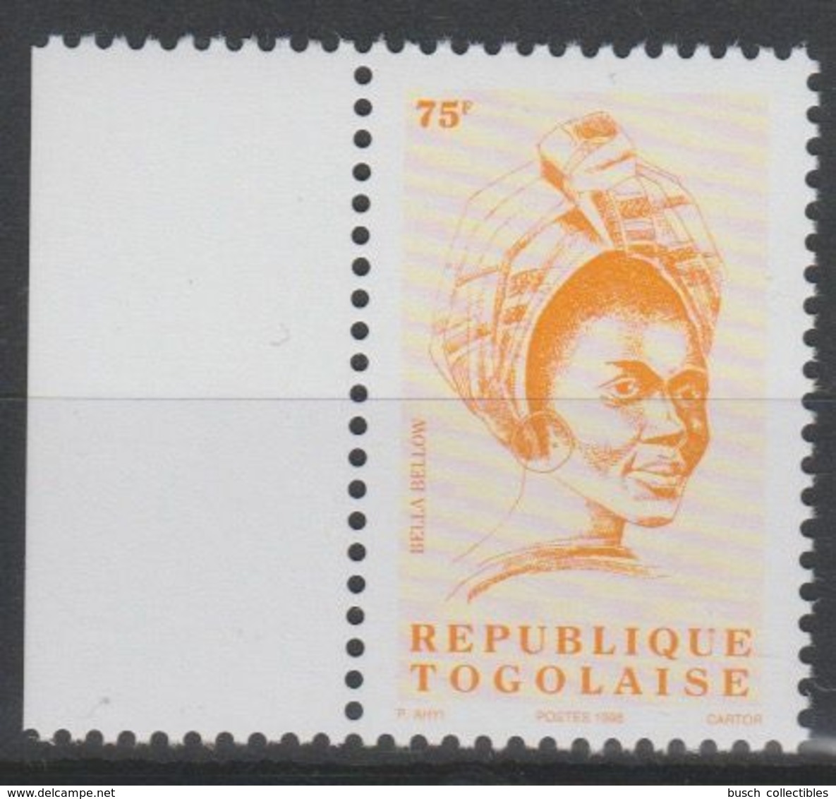 Togo 1998 - Mi. 2847 Série Courante BELLA BELLOW 75 F MNH** - Togo (1960-...)