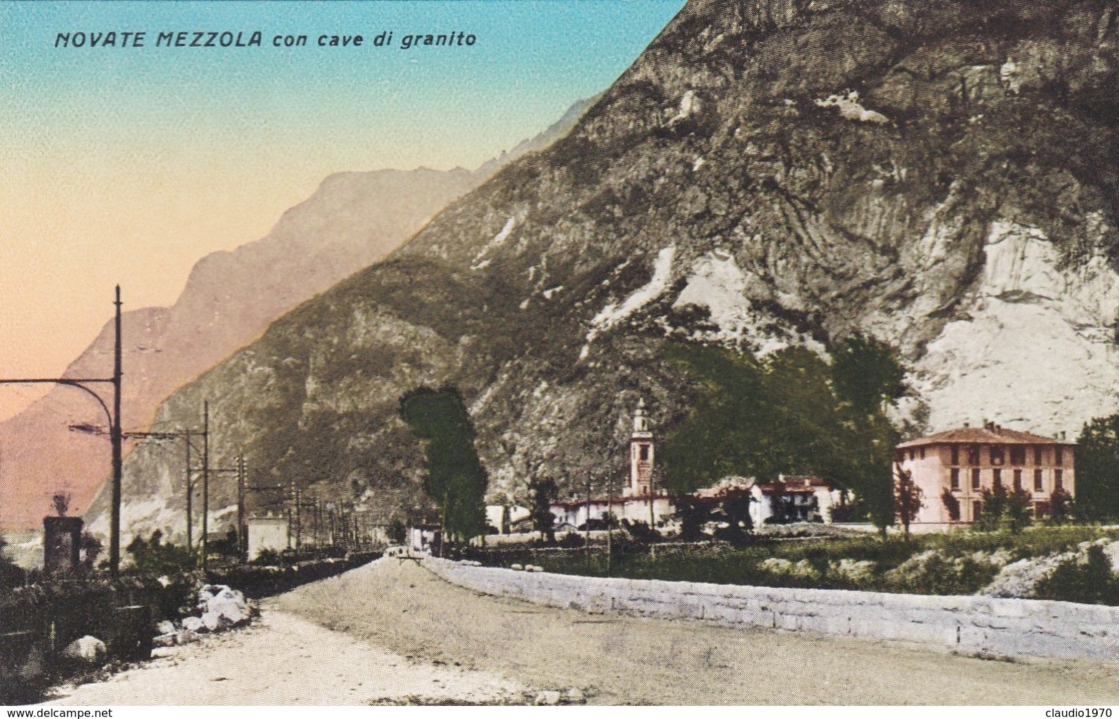 NOVATE MEZZOLA (SONDRIO) - CARTOLINA - CON CAVE DI GRANITO - Sondrio