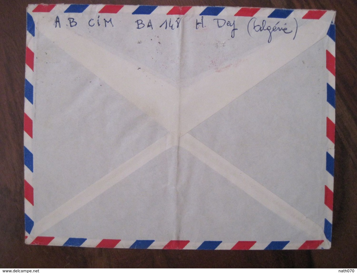 Algérie France 1955 Base Aerienne 148 BA Hussein Dey Par Avion Air Mail Lettre Enveloppe Cover Colonie FM - Cartas & Documentos