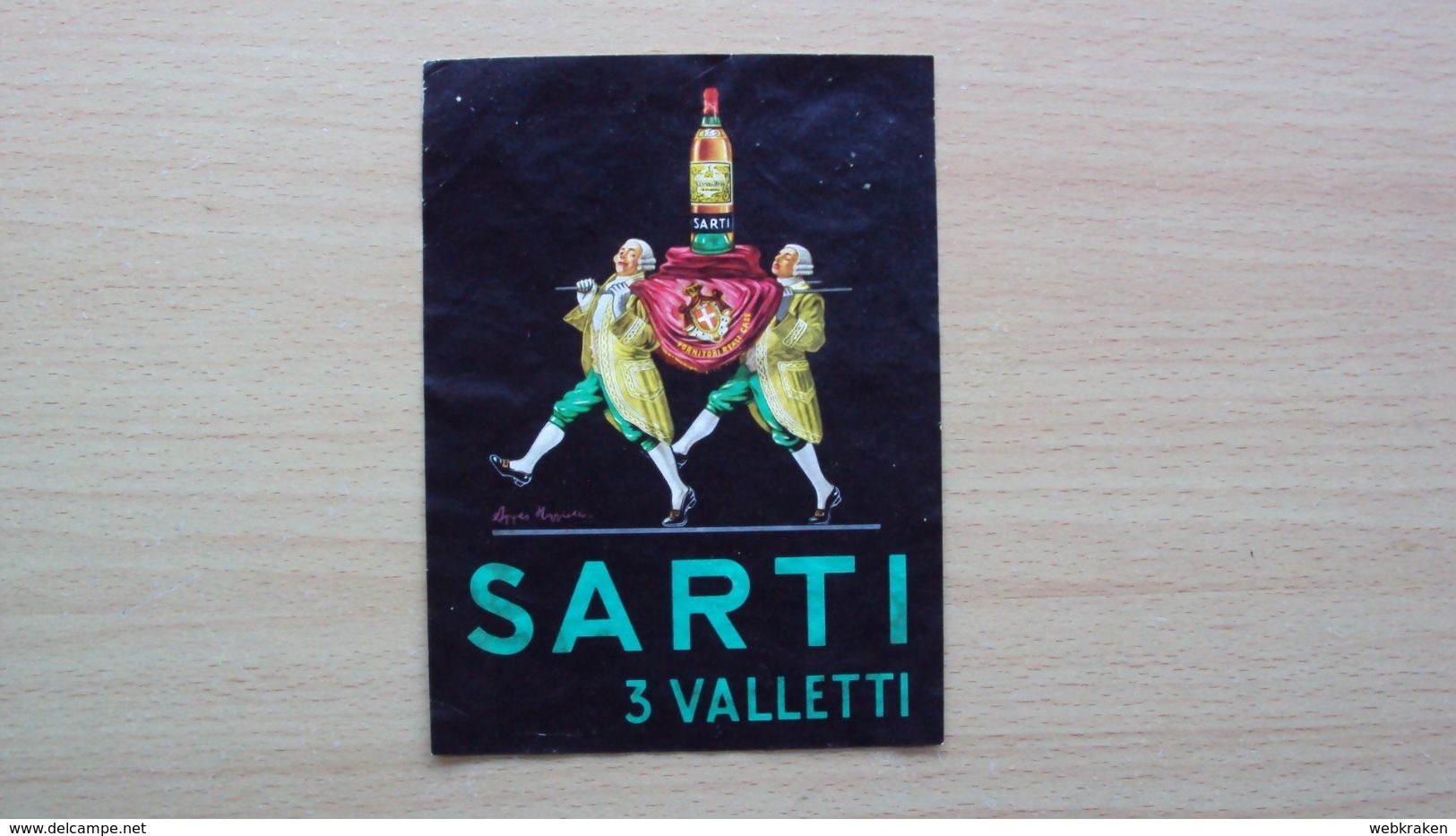 OLD LABEL VECCHIA ETICHETTA LIQUORE SARTI TRE VALLETTI - Spiritus