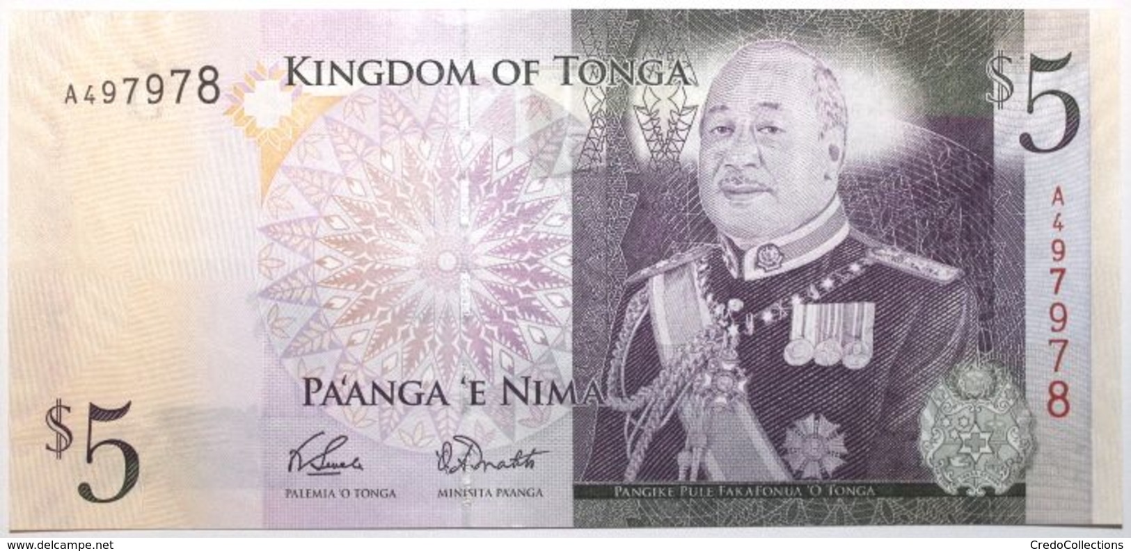 Tonga - 5 Pa'Anga - 2009 - PICK 39a.1 - NEUF - Tonga