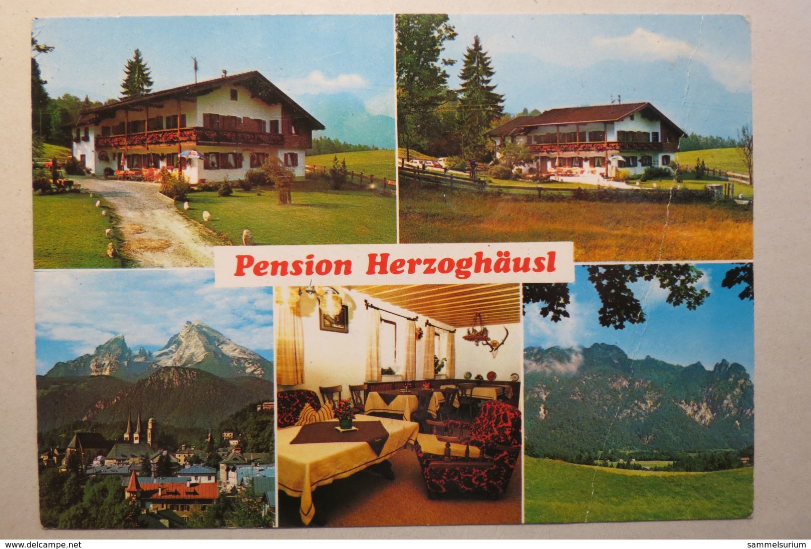 (11/10/70) Postkarte/AK "Bischofswiesen-Loipl" Mehrbildkarte Mit 5 Ansichten Der Pension Herzoghäusl - Bischofswiesen