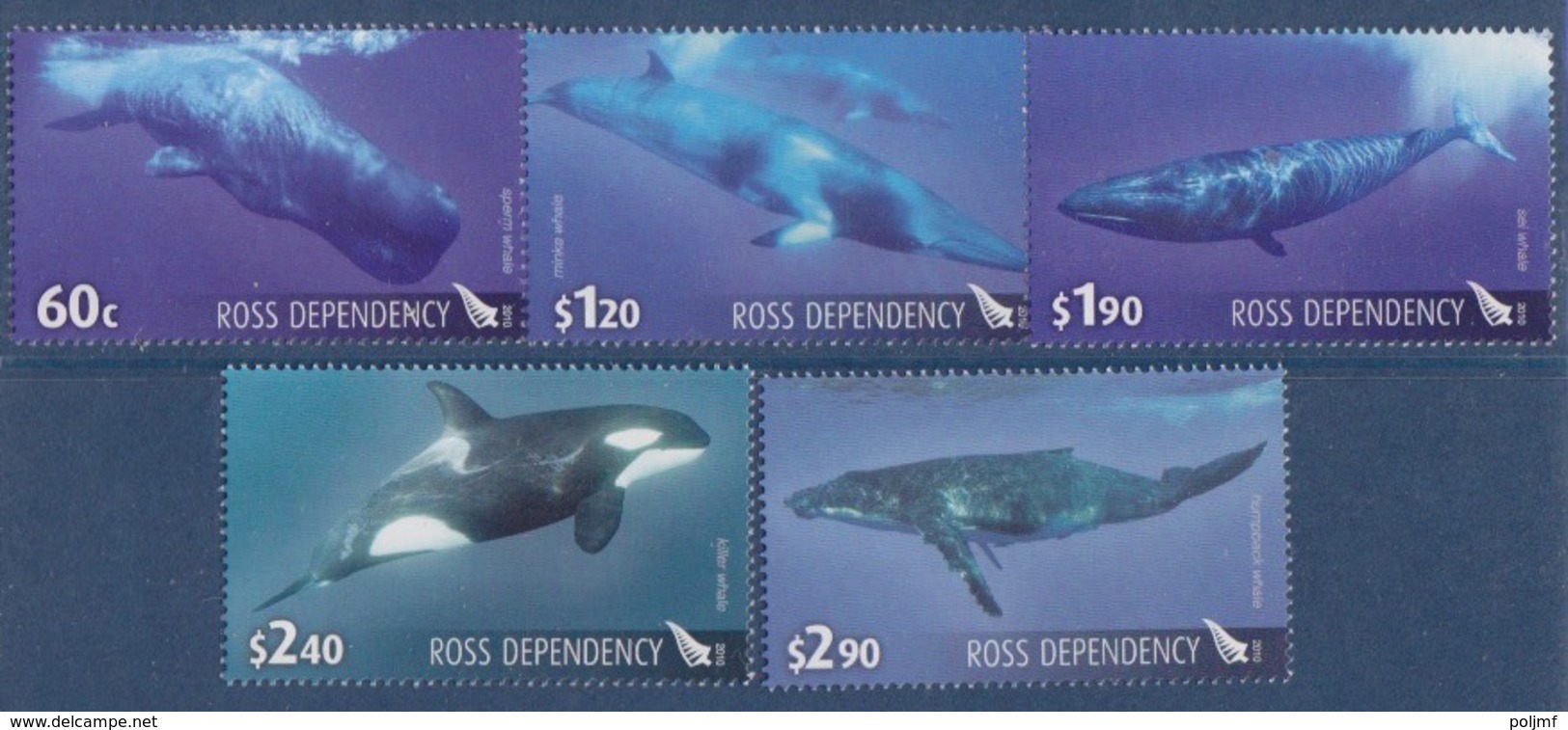 Ross, N° 125 à 129 (cachalot, Rorqual, Orque, Baleine à Bosse Et De Minke) Neuf ** - Nuevos