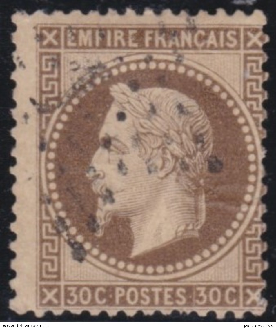 France  .    Yvert   .    30    .     O     .     Oblitéré   .   /  . Cancelled - 1863-1870 Napoléon III. Laure