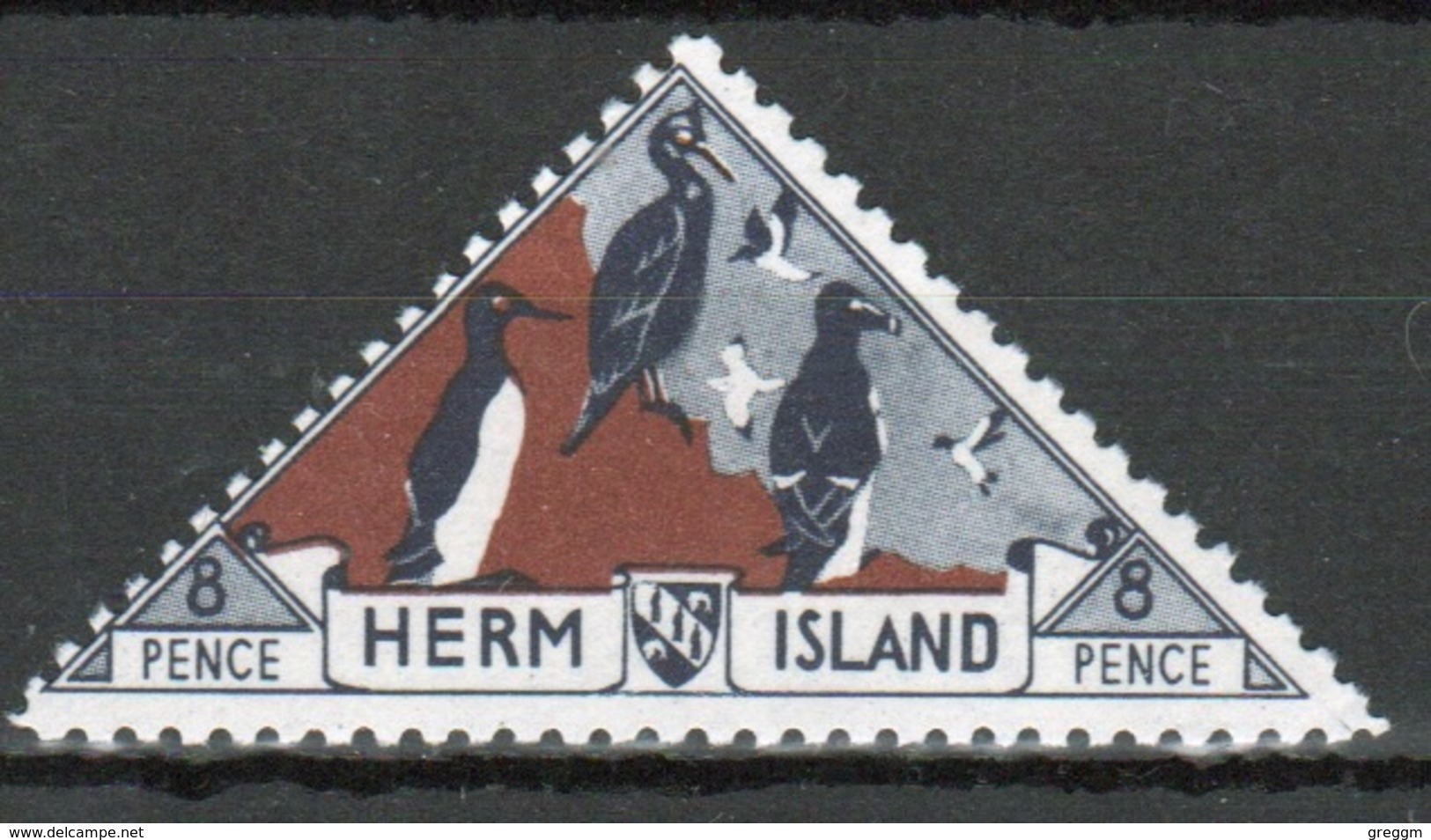 Herm Island 1954 Single 8d Stamp Celebrating Fauna And Nature. - Local Issues