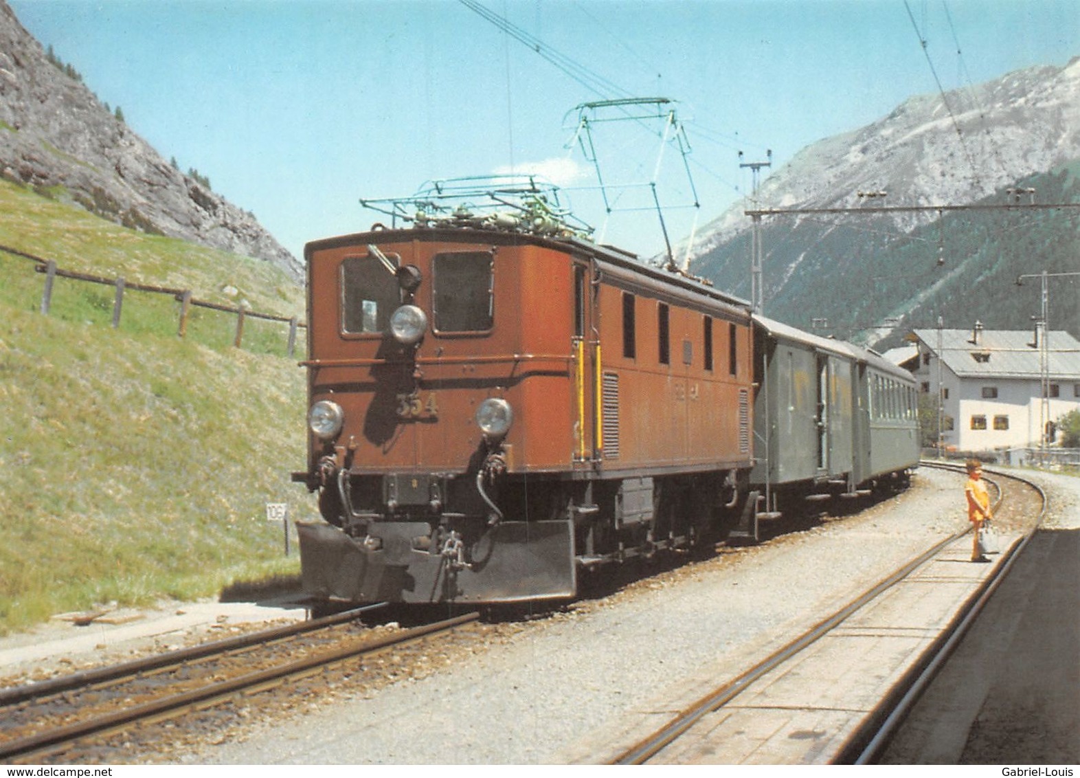 BVA -  S-Chanf Ge 354 - Rhätische Bahn - RhB - R.h.B. Ligne De Chemin De Fer Train - S-chanf