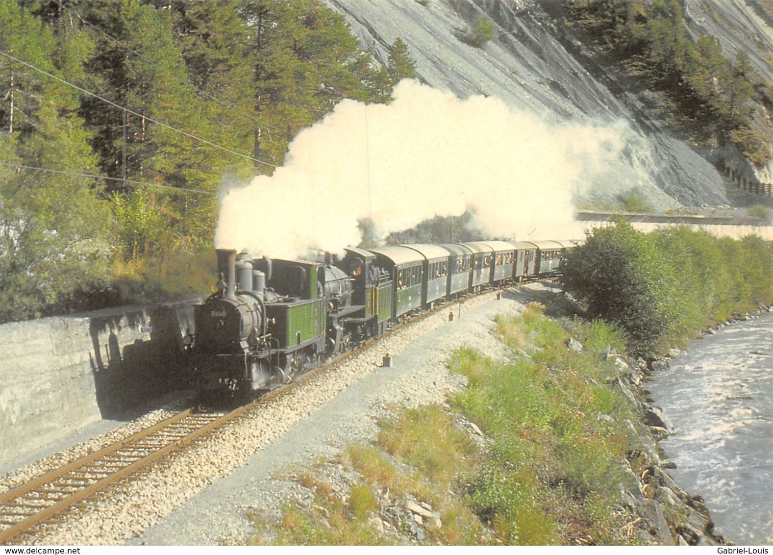 BVA - Trin Gorges Du Rhin - G 3/4 11 "Heidi" - Rhätische Bahn - RhB - R.h.B. Ligne De Chemin De Fer Train - Trin