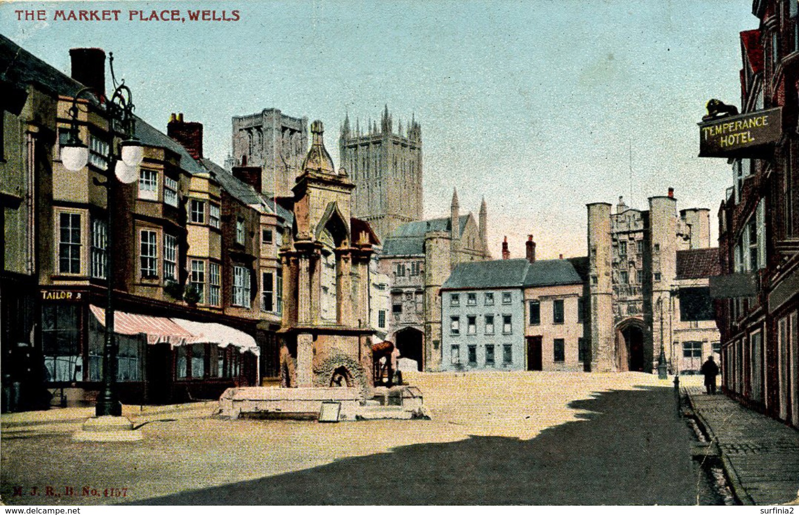 SOMERSET - WELLS - THE MARKET PLACE PRE-WWI Som9 - Wells