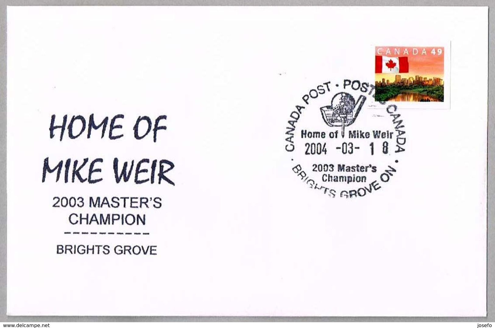 Home Of MIKE WEIR - 2003 MASTER'S CHAMPION. GOLF. Brights Grove, Canada, 2004 - Golf