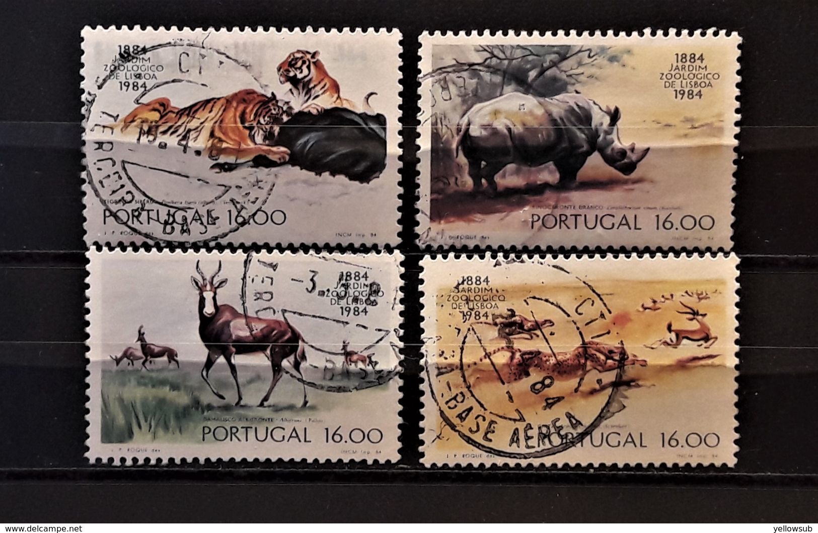 PORTUGAL : 1984 - Jardin Zoologique De Lisbonne -  N° 1596 à 1599  (Yvert & Tellier) - Usati