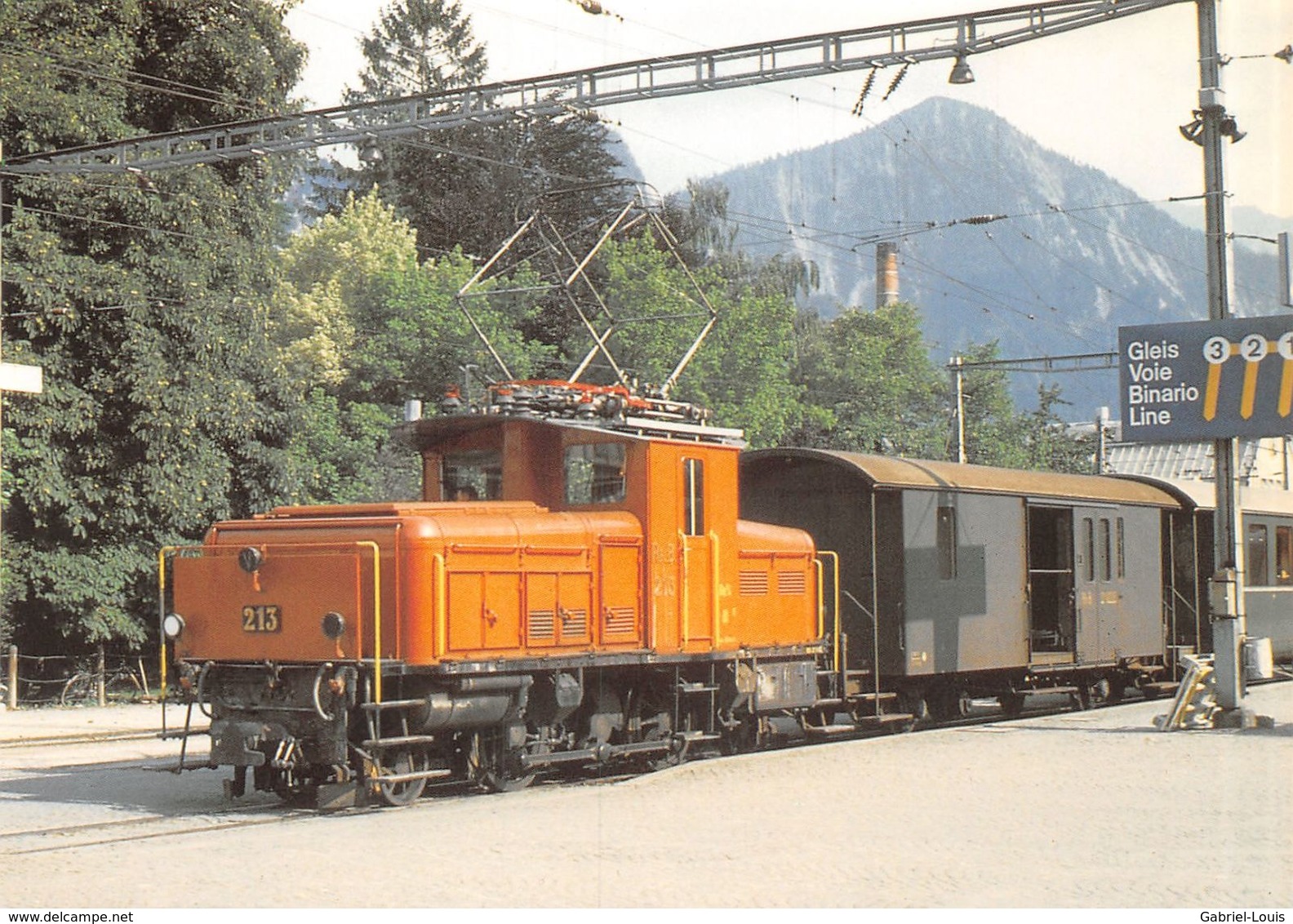 BVA - Gare De Landquart Ge 2/4 213  - RhB - R.h.B. Ligne De Chemin De Fer Train - Landquart