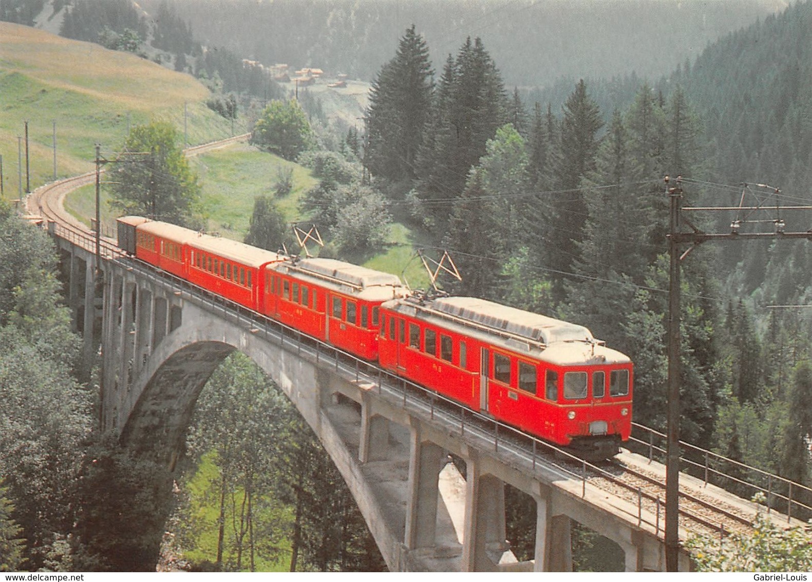 BVA - Langwies ABDe 4/4 486 - Rhätische Bahn - RhB - R.h.B. Ligne De Chemin De Fer Train - Langwies