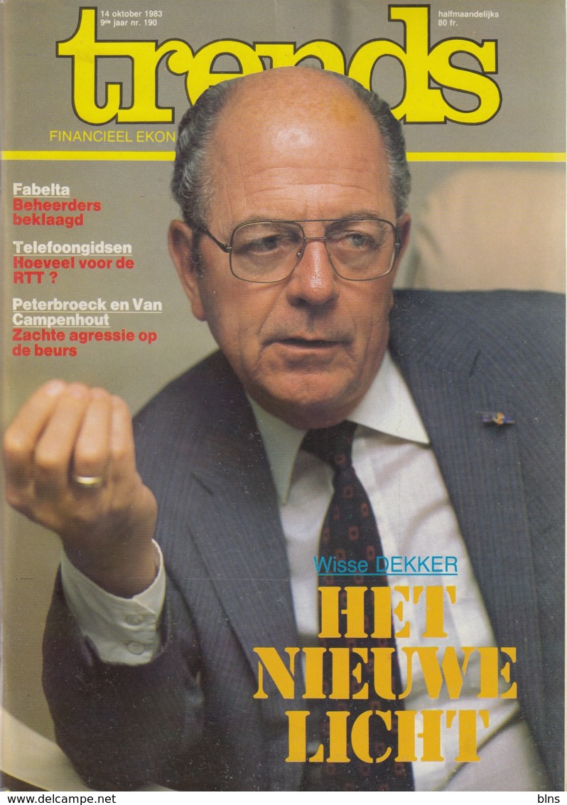 Trends 14 Oktober 1983 - Wisse Dekker - Fabelta - Peterbroeck En Van Campenhout - Informations Générales