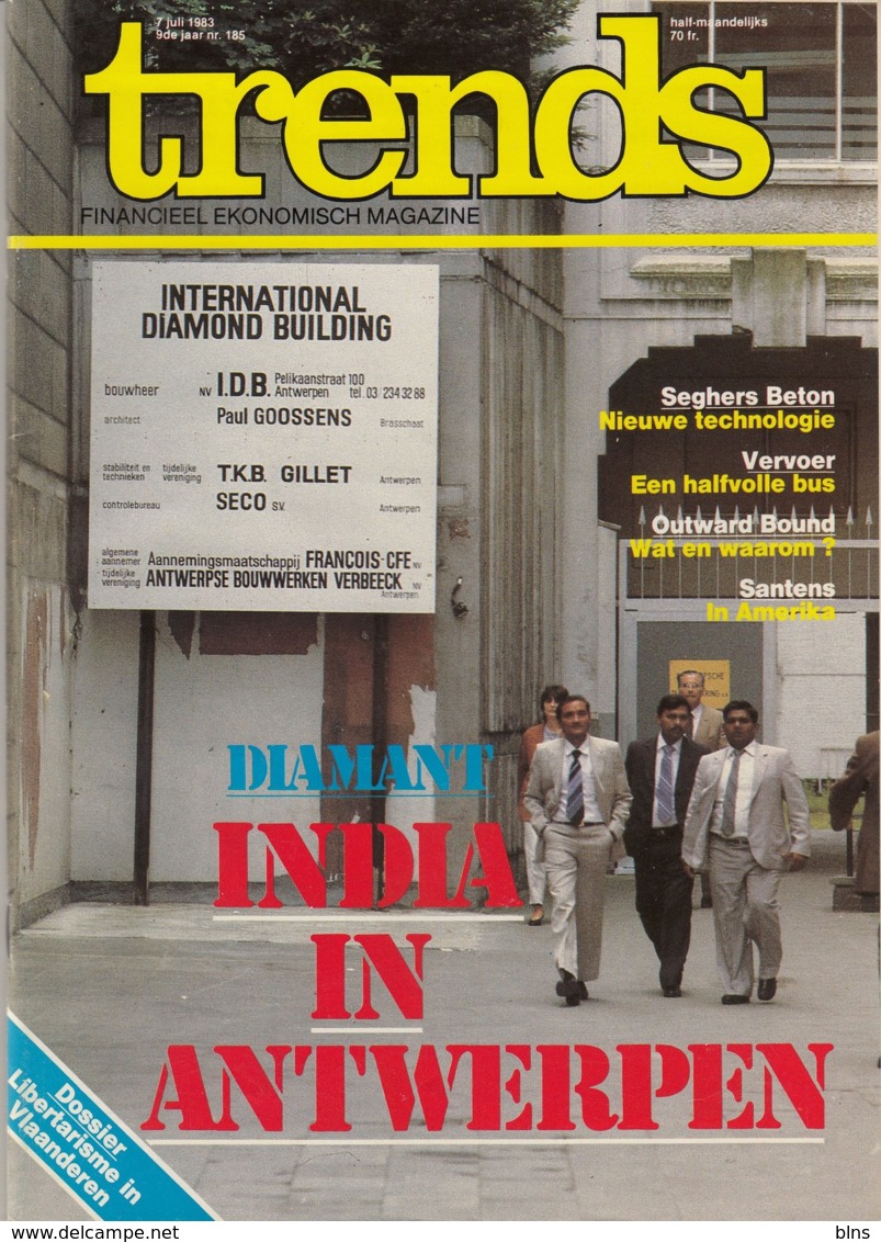 Trends 7 Juli 1983 - Diamant Antwerpen - Seghers Beton - Santens - Algemene Informatie