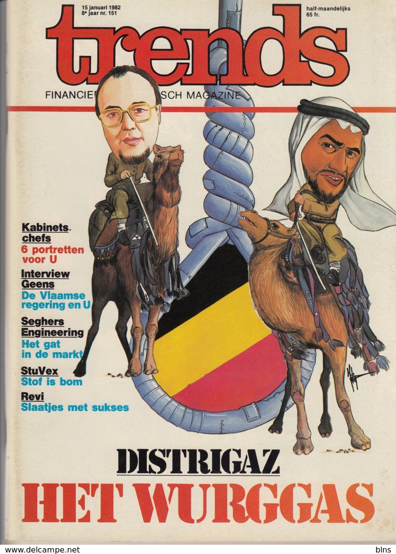 Trends 15 Januari 1982 - Distrigaz - Kabinetschefs - Seghers Engineernig - StuVex - Revi - Informations Générales