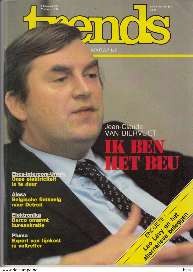 Trends 1 Februari 1981 - Jean-Claude Biervliet - Leo Lévy - Alesa - Ebes - Pluma - Barco - Informations Générales