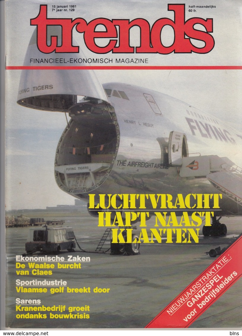 Trends 15 Januari 1981 - Sarens - Sportindustrie - Luchtvracht - Informations Générales