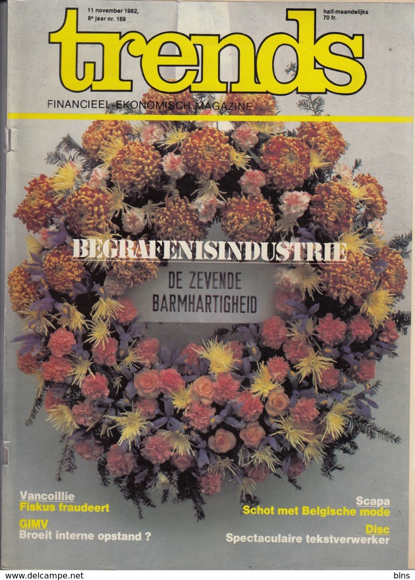 Trends 11 November 1982 - Begrafenisindustrie - Vancoillie GIMV Scapa Disc - Informaciones Generales