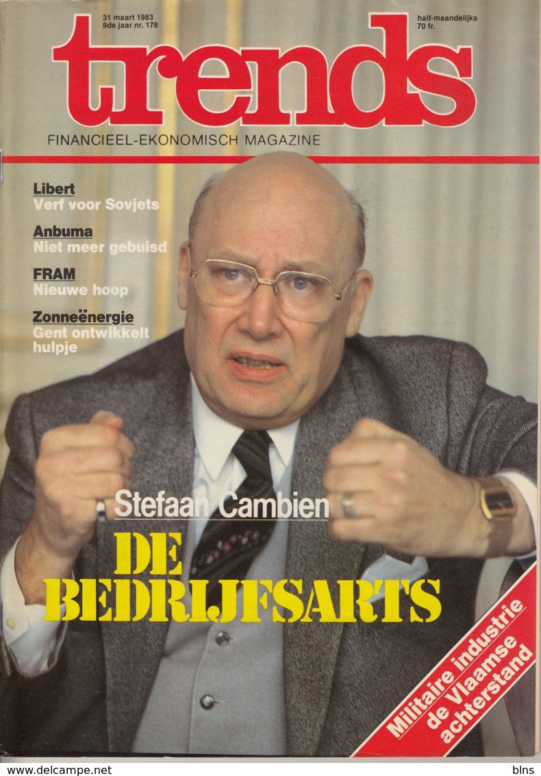 Trends 31 Maart 1983 - Stefaan Cambien De Bedrijfsarts - Libert Anbuma FRAM Zonneënergie Militaire Industrie - Algemene Informatie