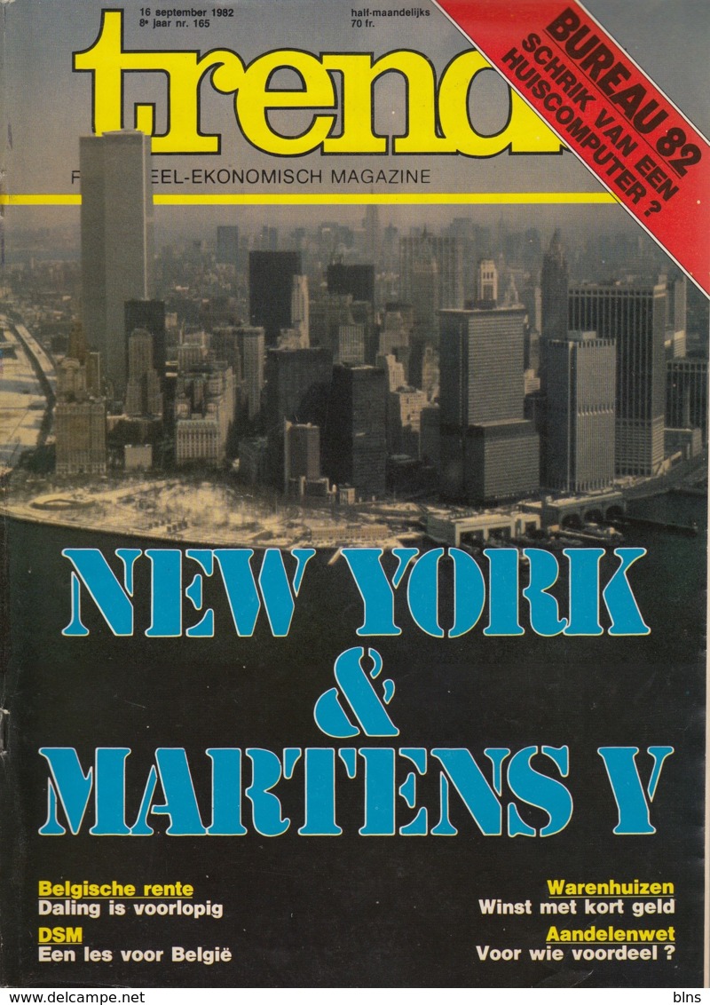 Trends 15 September 1982 - New York & Martens V - DSM - Bureau 82 - Aandelenwet - Informations Générales