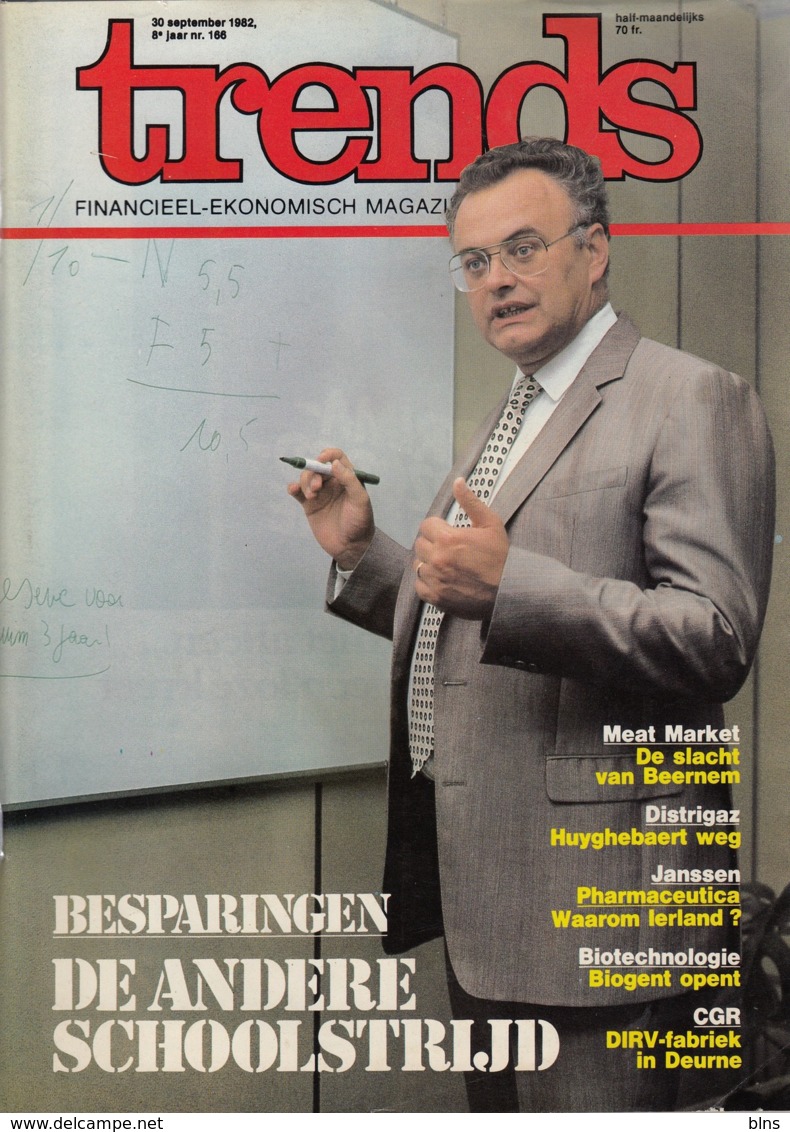 Trends 30 September 1982 - Meat Market - Distrigaz - Janssen Pharmaceutica - CRG - Biogent - Informations Générales