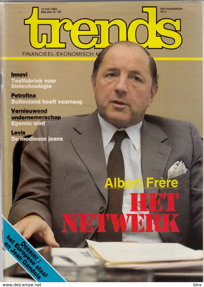 Trends 12 Mei 1983 - Albert Frère - Levis Egemin Innovi Jean Gandois - Informations Générales