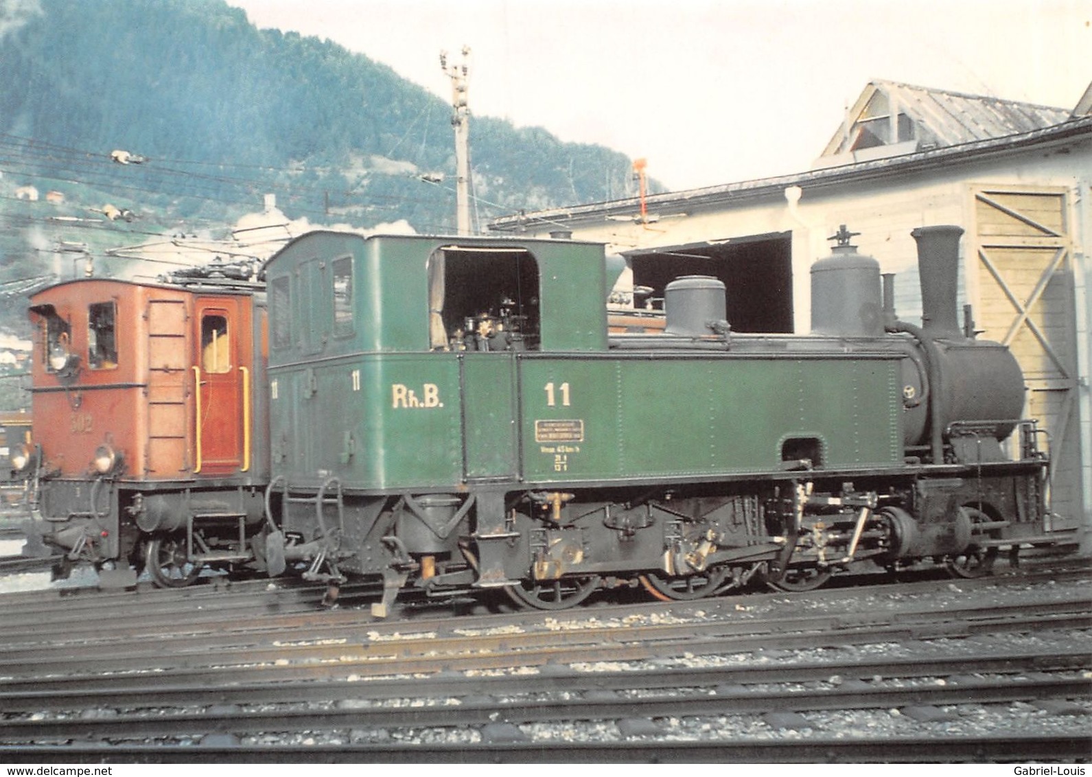 BVA - Landquart Ge 4/6 302 + Heidi - Rhätische Bahn - RhB - R.h.B. Ligne De Chemin De Fer Train - Landquart