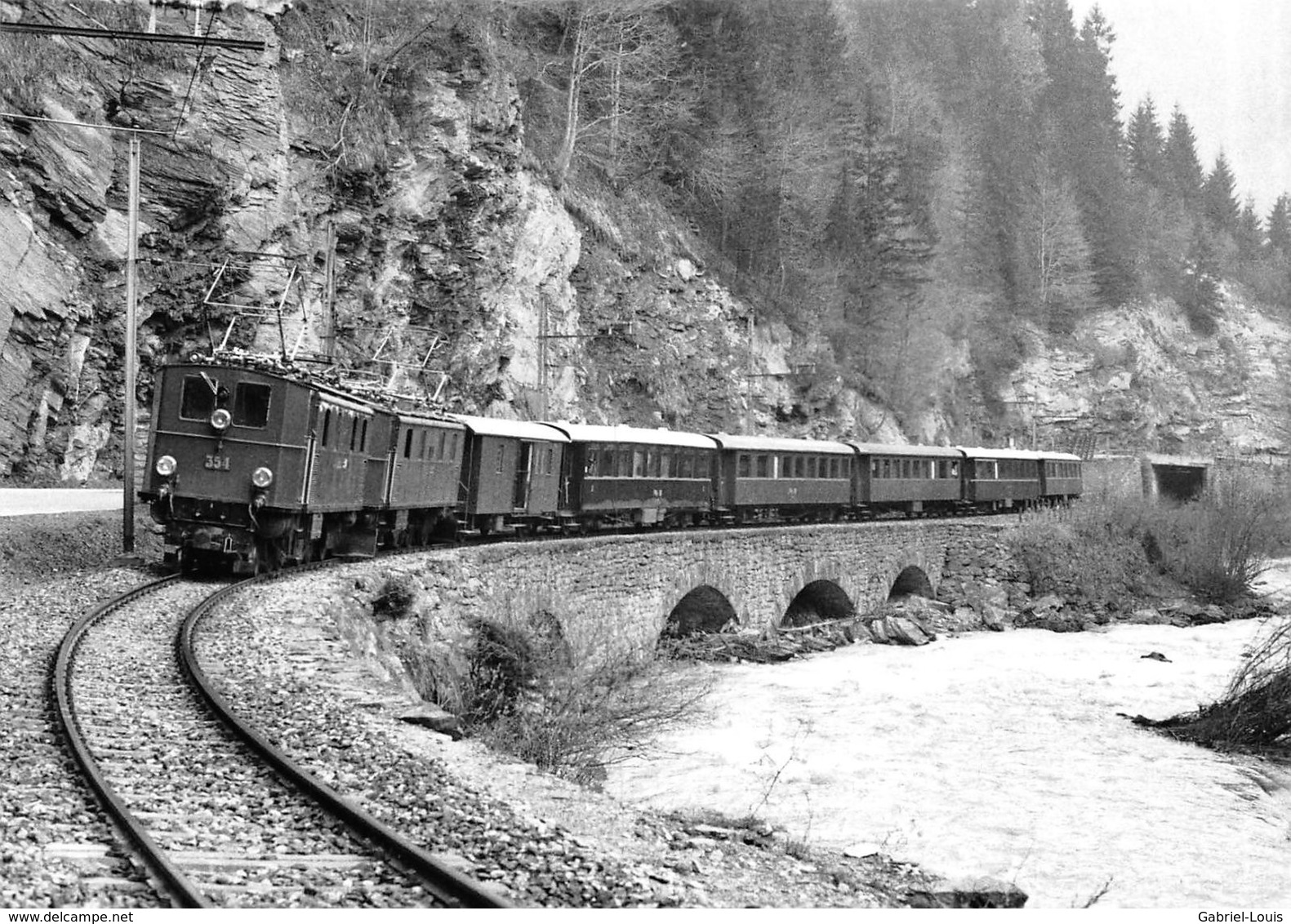 BVA - Schiers Furna Fuchsenwinkel Ge 4/4 354 355 - Rhätische Bahn - RhB - R.h.B. Ligne De Chemin De Fer Train - Furna