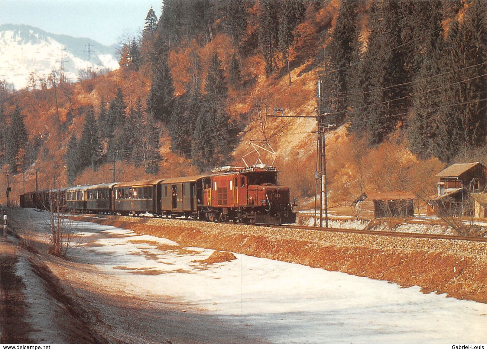 BVA - Fideris Ge 6/6 I 412 Skieurs - Rhätische Bahn - RhB - R.h.B. Ligne De Chemin De Fer Train - Fideris