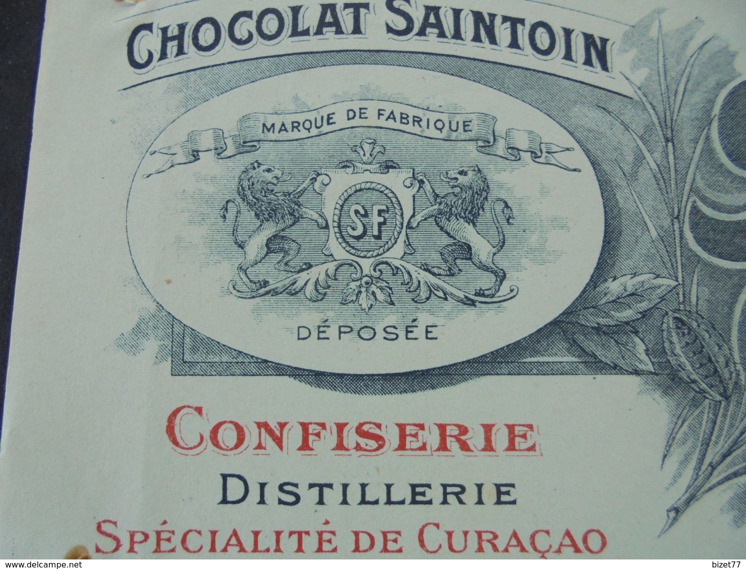 FACTURE - 18 - DEPARTEMENT DU CHER - ORLEANS 1910 - CHOCOLAT SAINTOIN : MAISON SAINTON FRERES - DECO - Other & Unclassified