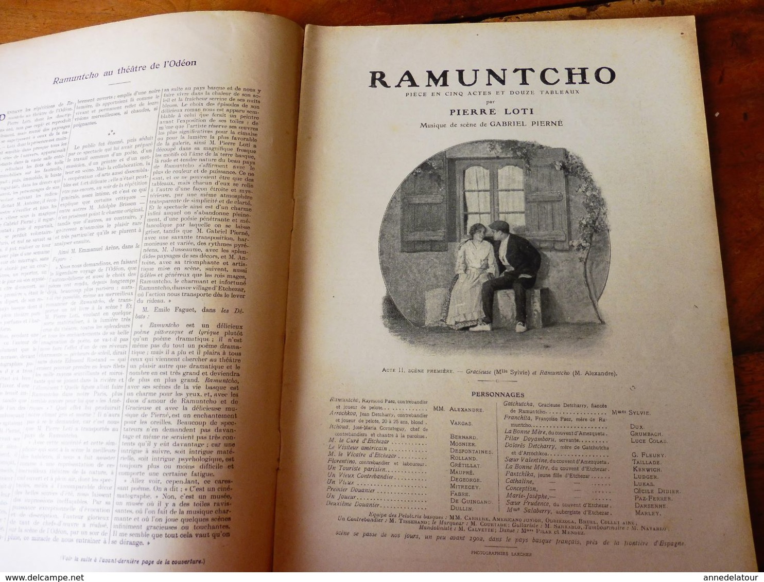 RAMUNTCHO  (origine--->  L'illustration Théâtrale, Daté 1908 )  Par Pierre Loti - Auteurs Français