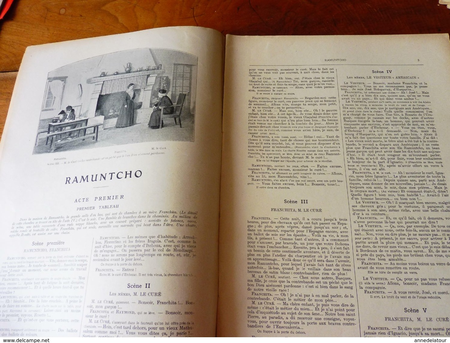 RAMUNTCHO  (origine--->  L'illustration Théâtrale, Daté 1908 )  Par Pierre Loti - Auteurs Français