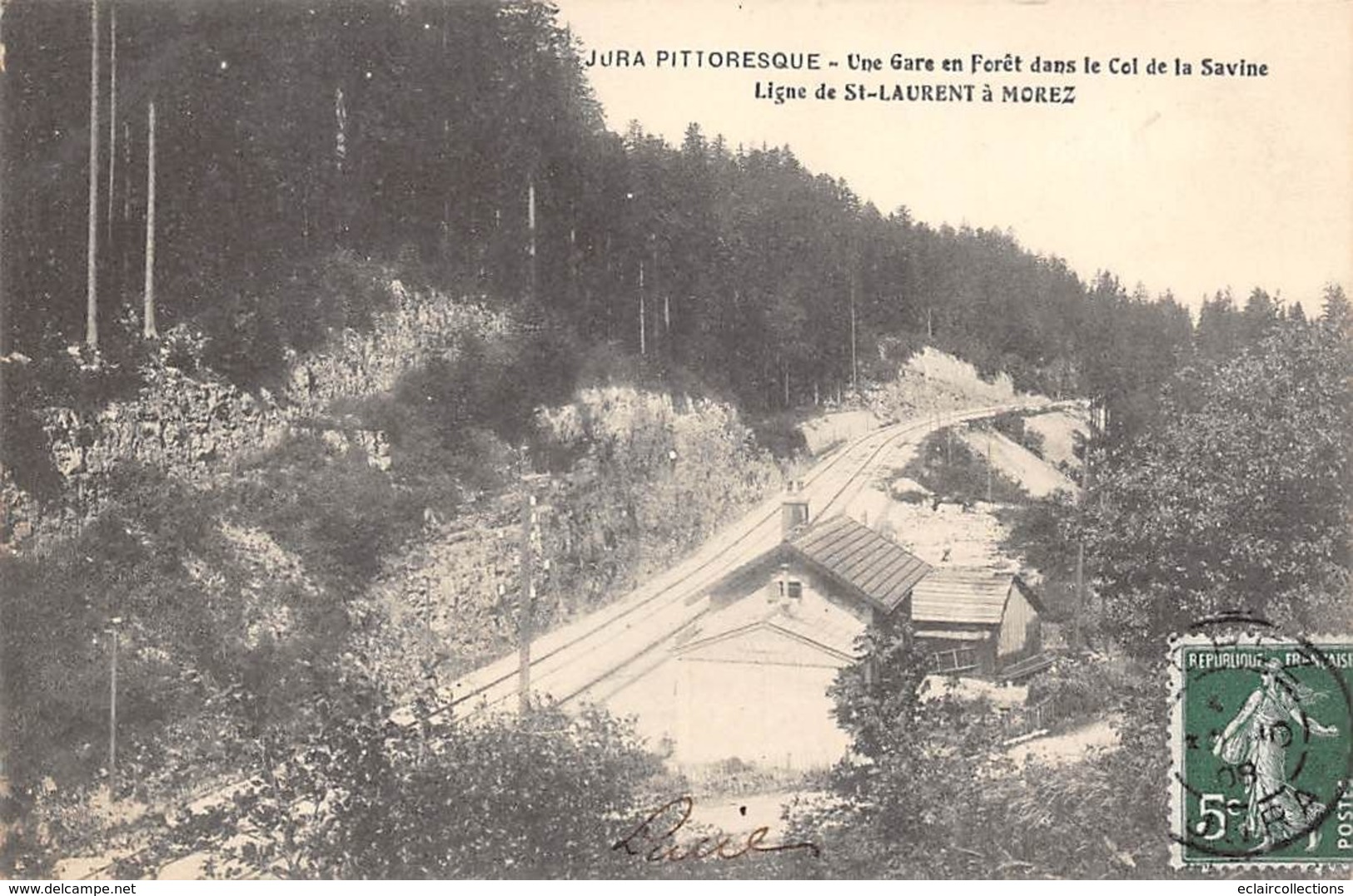 Col De La Savine        39       Une Gare En Forêt . Ligne St Laurent A Morez        (voir Scan) - Sonstige & Ohne Zuordnung