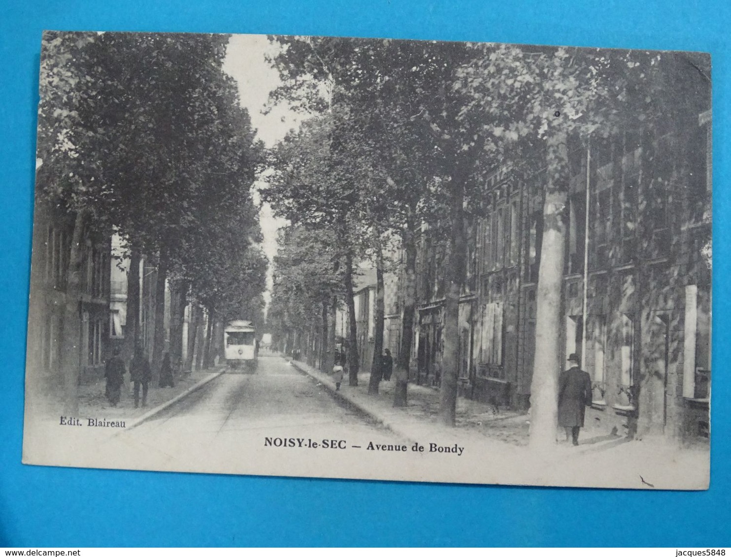 93 ) Noisy-le-sec - Avenue De Bondy  " Tram " Année 1914 : EDIT : Blaireau - Noisy Le Sec