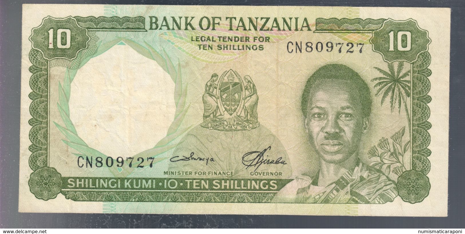 TANZANIA 10 SHILINGI 1966 Pick#2c Q.SPL  LOTTO.3273 - Tanzania