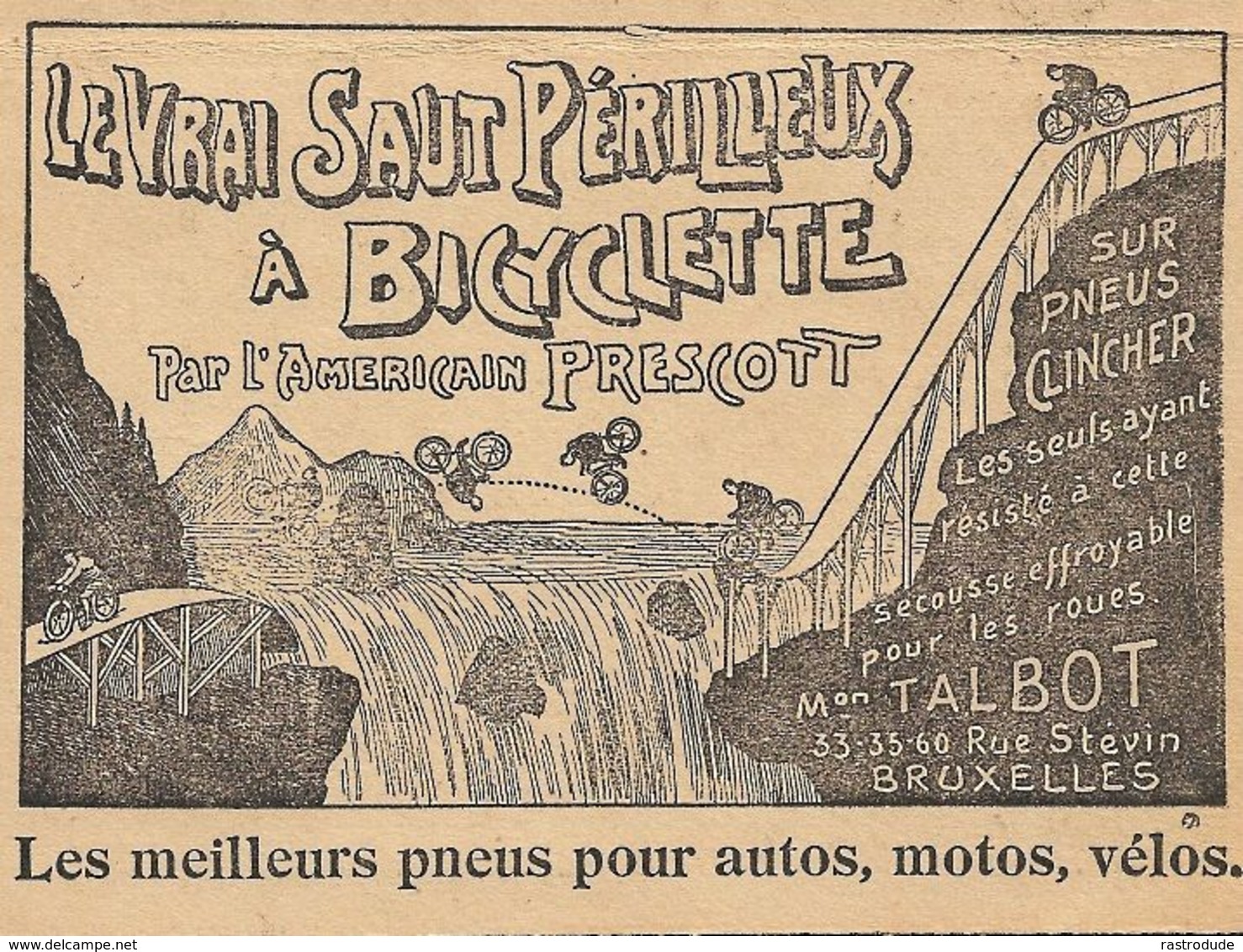 1906 BELGIQUE PRÉOBLITÉRÉ 1C IMPRIMÉ  PUBLICITÉ PATIN PNEUMATIQUE CHEVAUX DE LUXE - LE VRAI SAUT PÉRILLEUX A BICYCLETTE - Roulettes 1900-09