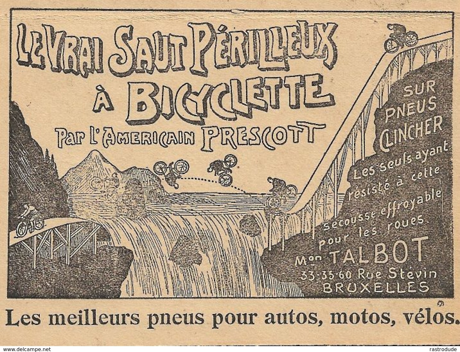 1906 BELGIQUE PRÉOBLITÉRÉ 1C IMPRIMÉ  PUBLICITÉ PATIN PNEUMATIQUE CHEVAUX DE LUXE - LE VRAI SAUT PÉRILLEUX A BICYCLETTE - Rolstempels 1900-09