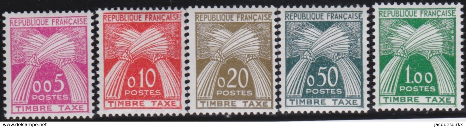 France  .    Yvert   .    Taxe  90/94        .   *       .    Neuf Avec Charnière    .   /  .   Mint-hinged - 1859-1959 Nuevos