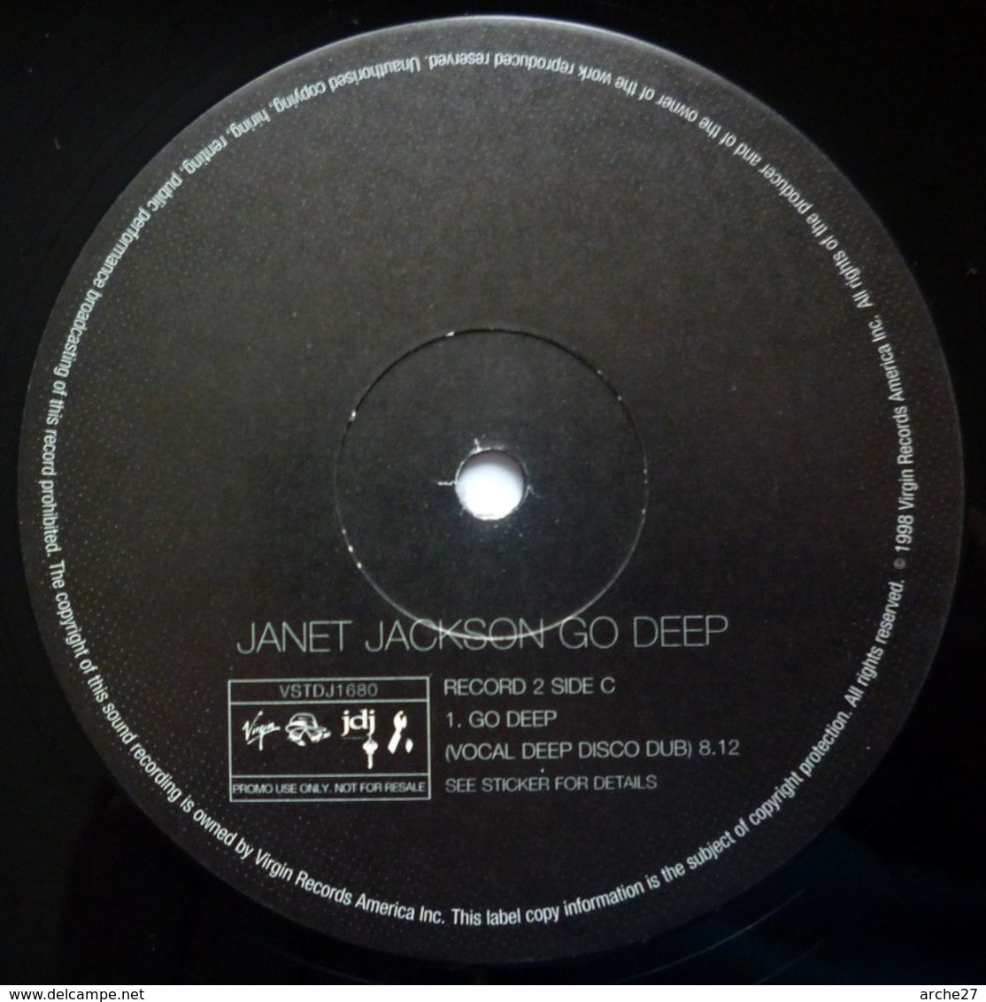 JANET JACKSON - MX - 2 X 45T - Disque Vinyle - Go Deep - 1680 - Promo - Dance, Techno & House