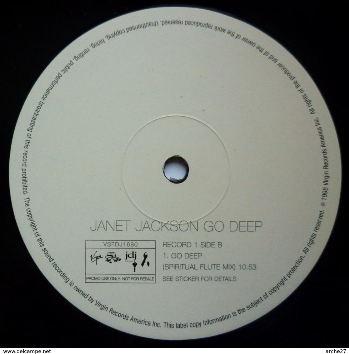 JANET JACKSON - MX - 2 X 45T - Disque Vinyle - Go Deep - 1680 - Promo - Dance, Techno En House